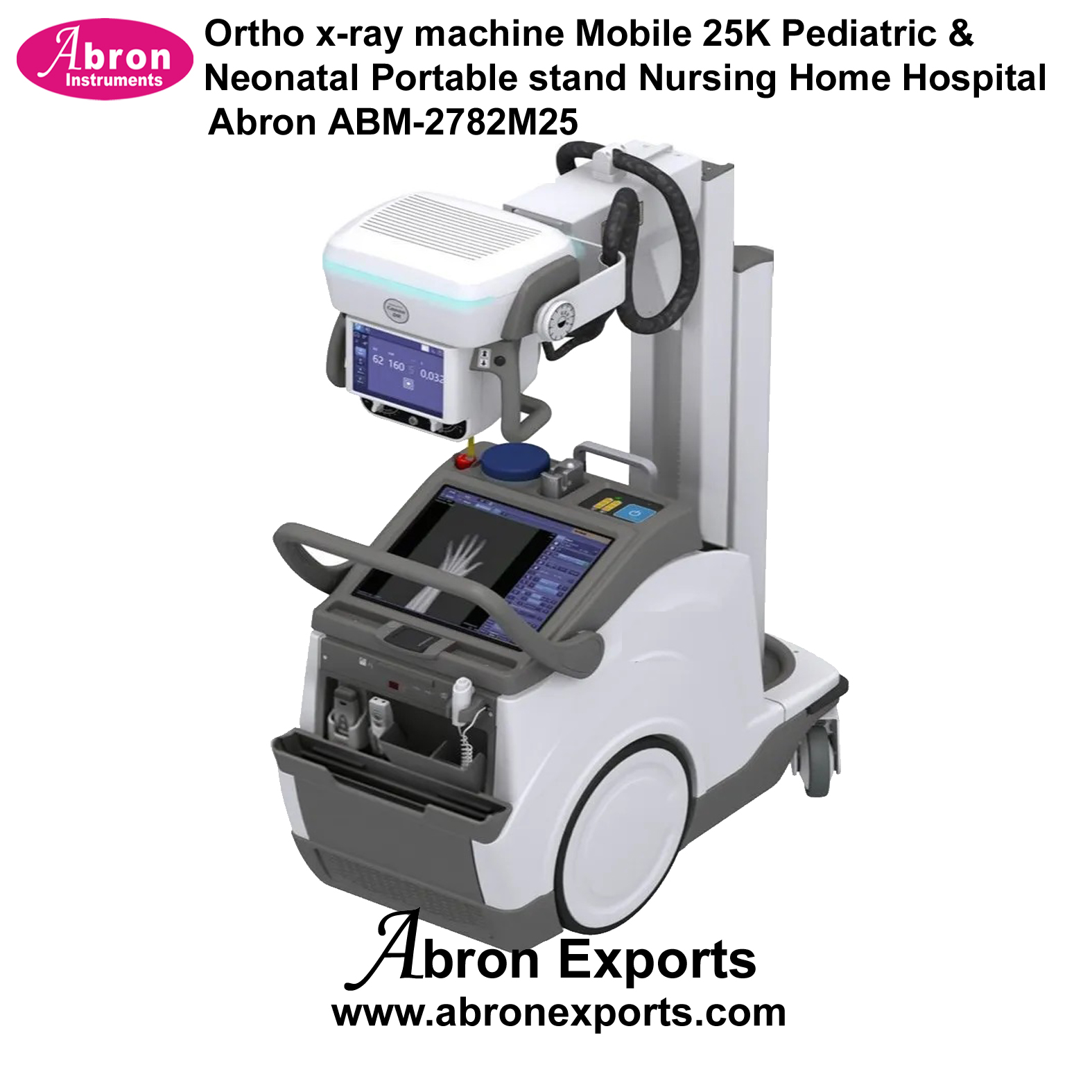 Ortho x-ray machine Mobile 25K Pediatric& Neonatal Portable stand Nursing Home Hospital Abron ABM-2782M25 